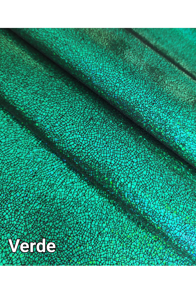 IRIDESCENT metallic leather hide,...