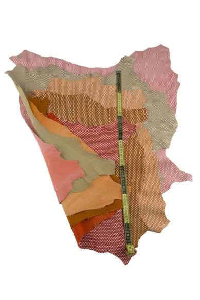 Pelle a POIS su camoscio colorato, pellame capra scamosciata beige, rosa, giallo, cuoio, arancio, stampa pallini, morbida