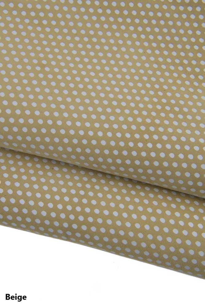 Polka DOT printed suede leather skin,...