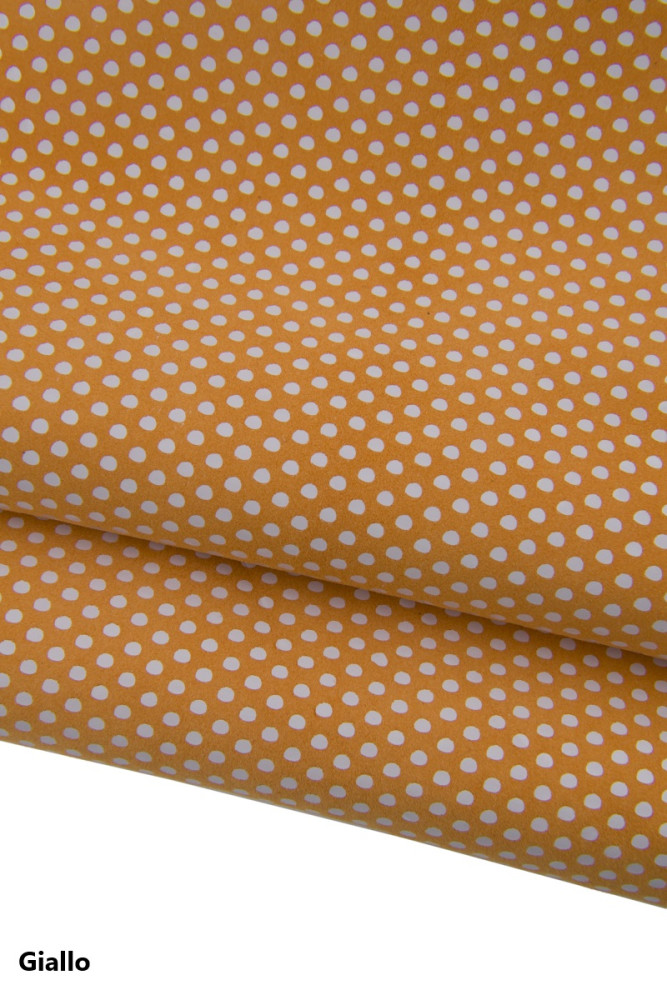 Pelle a POIS su camoscio colorato,...