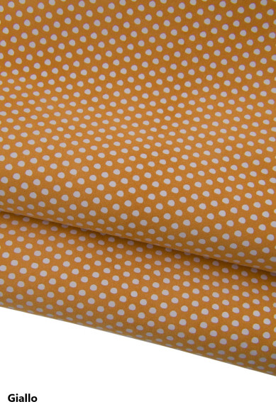 Pelle a POIS su camoscio colorato, pellame capra scamosciata beige, rosa, giallo, cuoio, arancio, stampa pallini, morbida