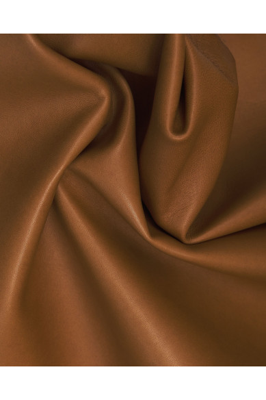 Tan sheepskin NAPPA leather, brown lambskin, smooth silky hide, ideal for garnments