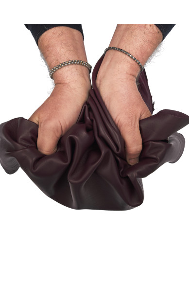 Pelle di nappa LISCIA viola melanzana, pellame agnello setoso morbido per abbigliamento e artigianato