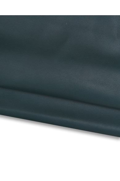 NAPPA verde petrolio, pelle agnello super morbido, pellame liscio semi lucido per abbigliamento