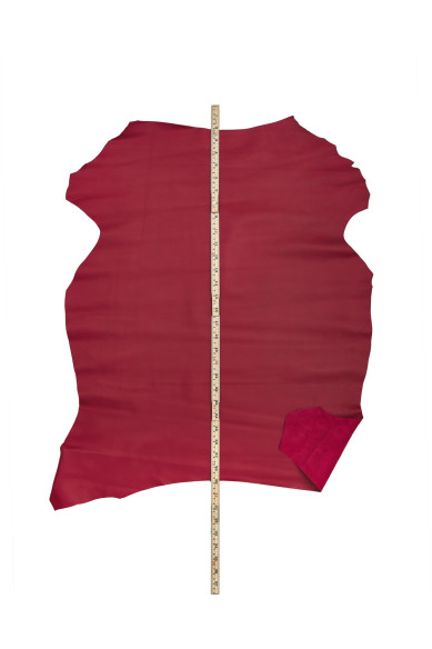 NAPPA rossa liscia semi lucida, pellame rosso morbido setoso per abbigliamento e hobbisti