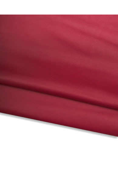 NAPPA rossa liscia semi lucida, pellame rosso morbido setoso per abbigliamento e hobbisti