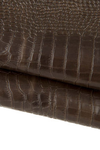 Brown CROCODILE embossed...