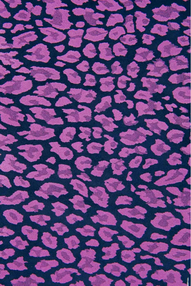 Pink LEOPARD texture on blue suede...