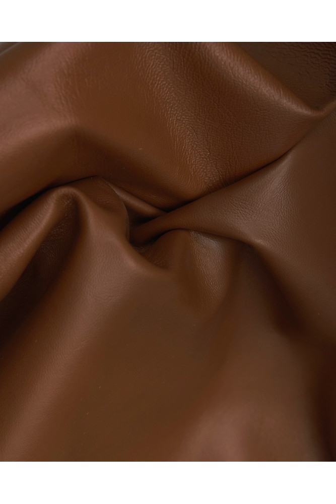 Brown NAPPA sheepskin, glossy soft...