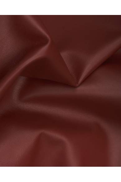 Brick red leather skin, smooth super soft lambskin NAPPA, silky sheepskin for garments