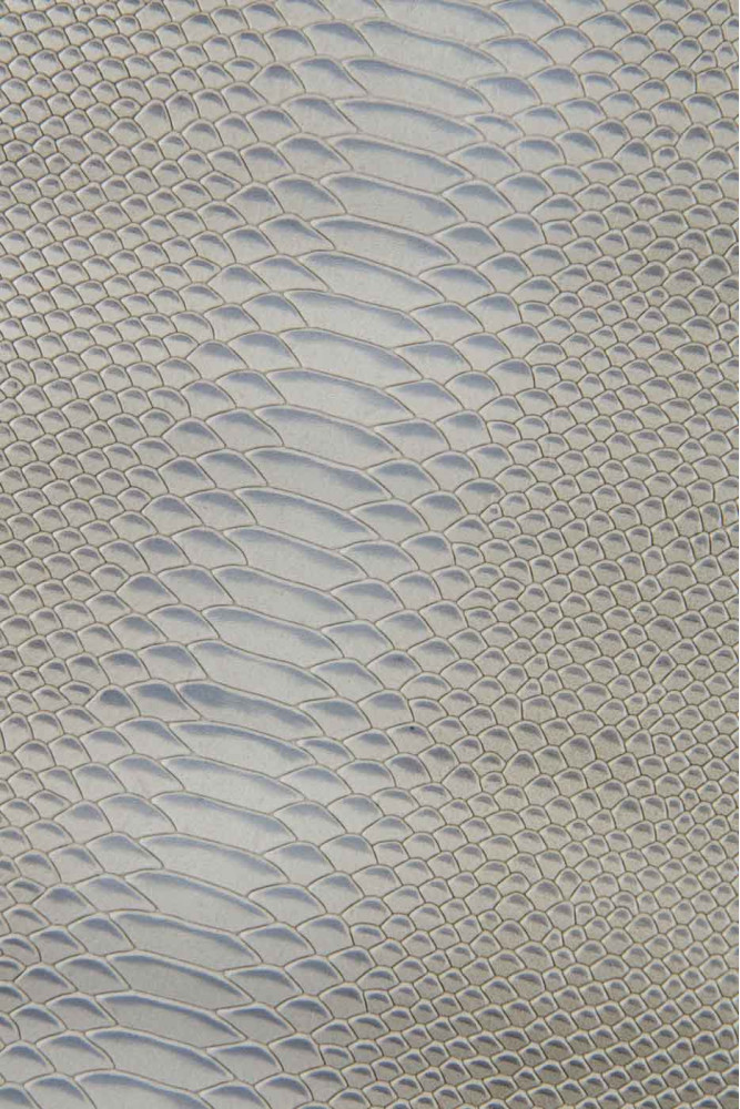 Grey REPTILE embossed leather skin,...