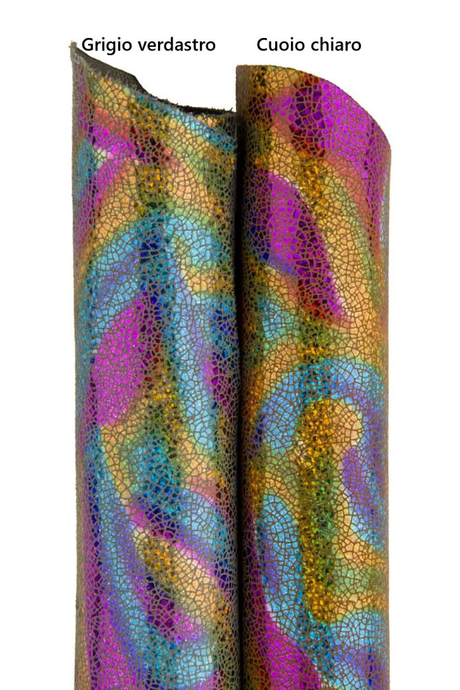 Pelle multicolor IRIDESCENTE, capra...