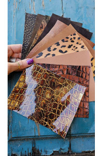 10 Selected leather scraps,...