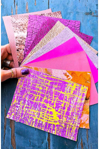 10 Selected leather scraps,...