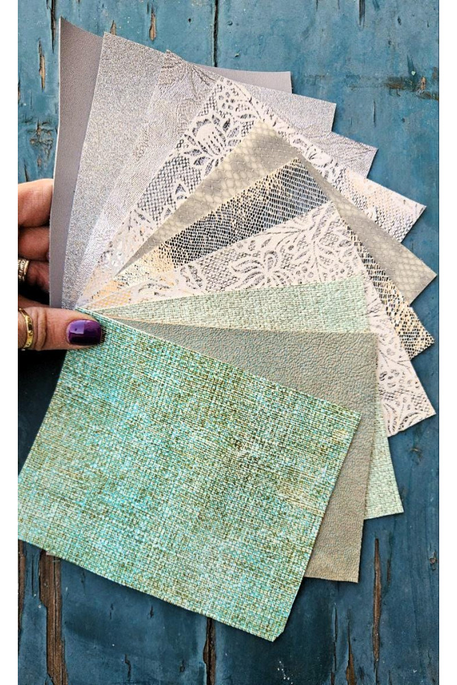 10 Ritagli di pellami unici...