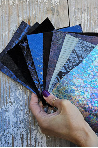 10 Ritagli di pellami unici...