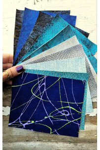 10 Selected leather scraps,...