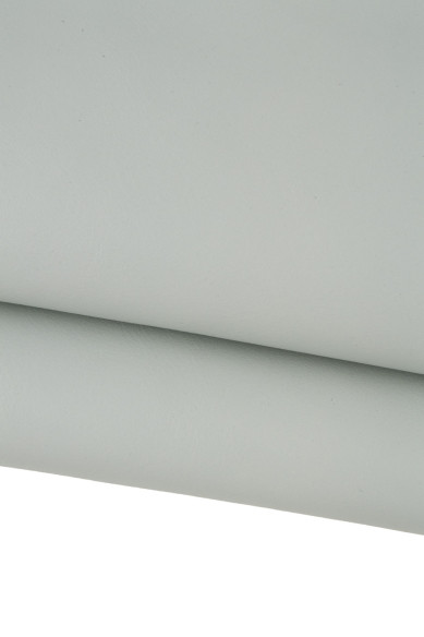 2 COMBINED leather skins, 1 grey smooth cowhide and 1 reptile python printed goatskin