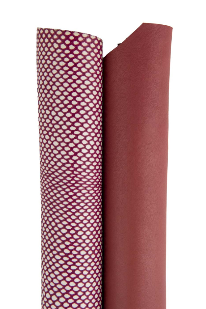 Set 2 PELLI rosso scuro, pelle di...