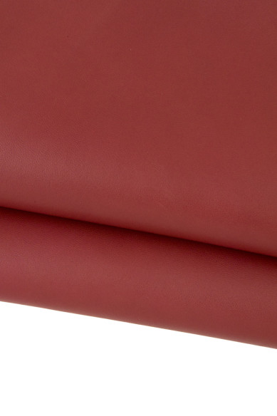 Set 2 PELLI rosso scuro, pelle di nappa liscia abbinata a capra stampa rettile come da foto