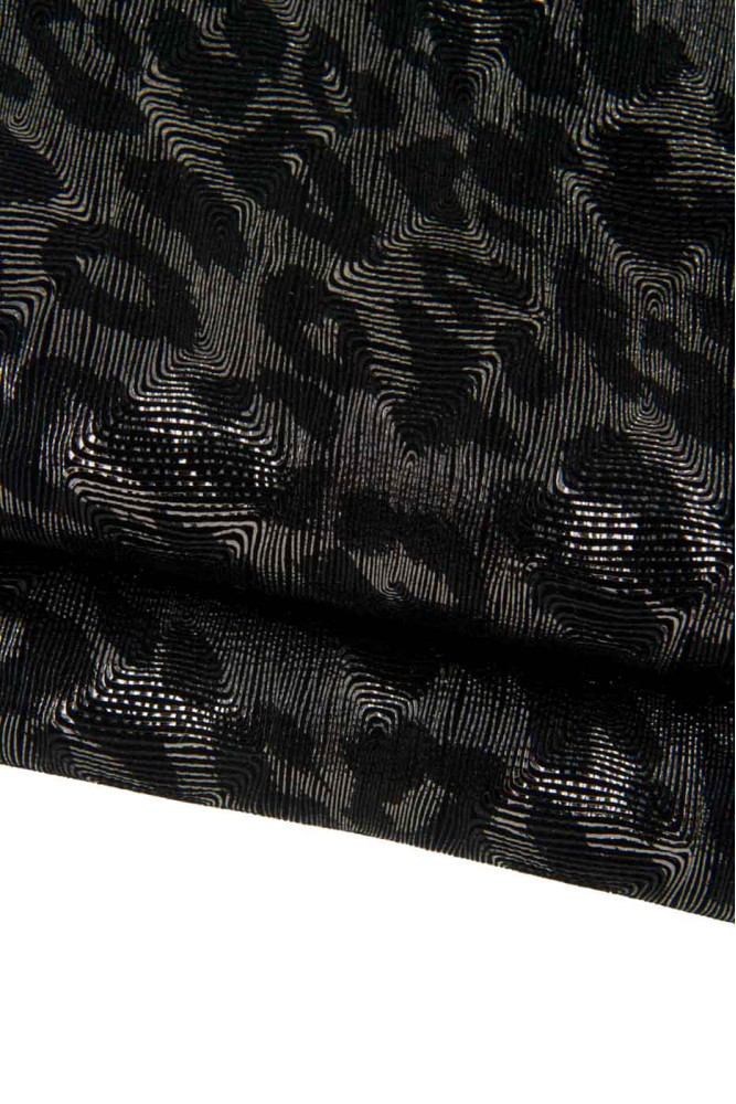 SET of 2 black steelmetal leather...