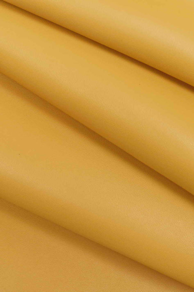 YELLOW SOFT leather hide, smooth cowhide, premium full grain calfskin 1.1 - 1.3 mm, ideal for crafters B13066-TU