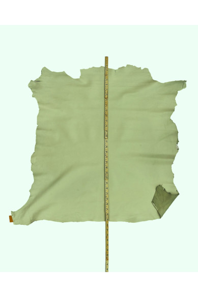 Pastel light green NAPPA leather hide, in boundles or single pieces, smooth soft lambskin sheepskin