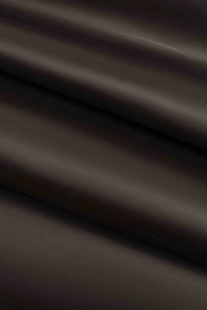 BLACK brush off leather hide, matt...