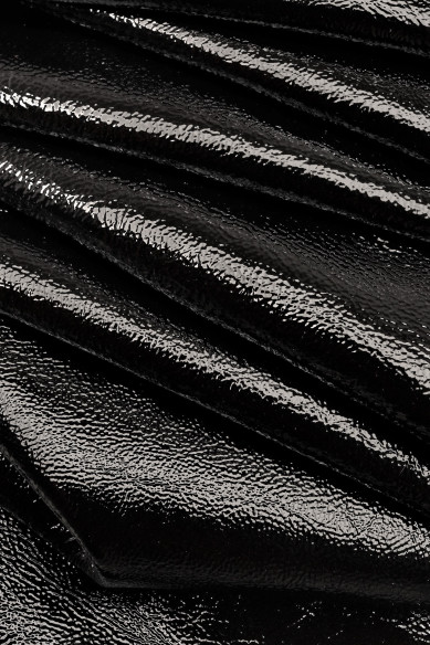 Pelle NAPLAK NERO, pellame verniciato effetto stropicciato, vitello vernice lucido morbido per hobbisti, 1.0 -1.1 mm B17929-TB