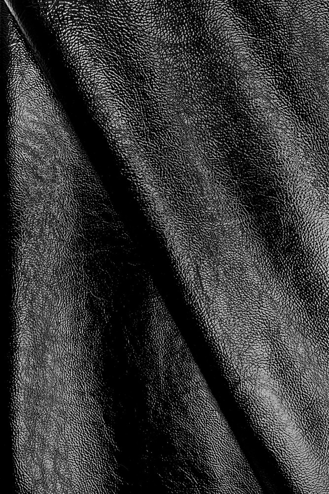 Black NAPLACK LEATHER hide, wrinkled...
