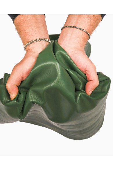 Juniper green NAPPA sheepskin for garments, super soft lambskin, silky semi glossy leather hide 0.7 - 0.9 mm