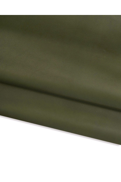 Military green sheepskin NAPPA leather, dark green lambskin, smooth silky hide, ideal for garnments