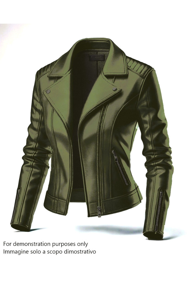 Pelle NAPPA verde militare, pellame...