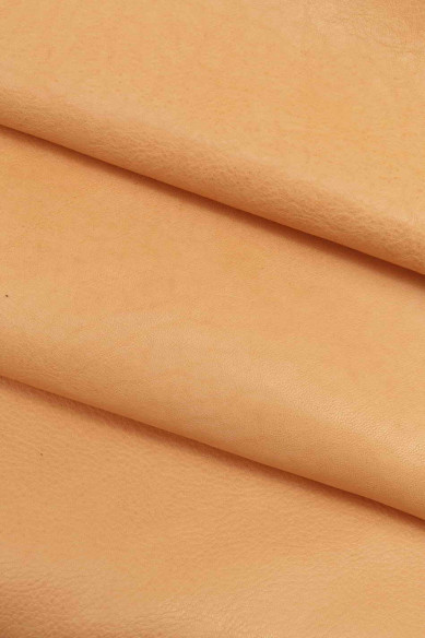 BEIGE VACHETTA leather hide, super natural cowhide - light irregular grain, vegetable tanned sporty matt calfskin