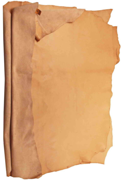 BEIGE VACHETTA leather hide, super natural cowhide - light irregular grain, vegetable tanned sporty matt calfskin