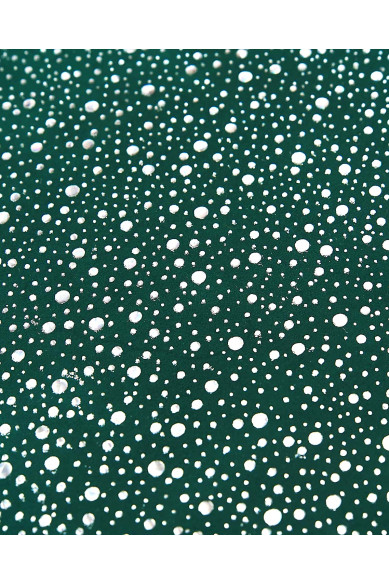 Lotto di 2 pelli tono VERDE, nappa liscia e camoscio con pois glitter, pellami morbidi per il fai da te