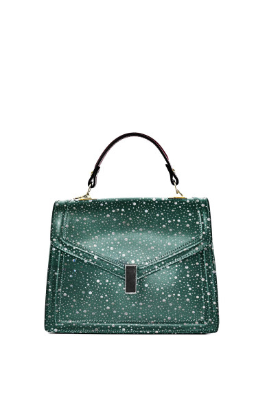 Boundle of 2 GREEN leather skins, smooth nappa sheepskin and GLITTER polka dots suede skin, soft hides for DIY projects