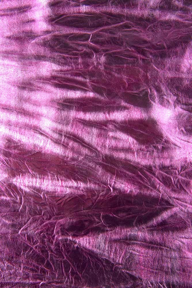 Pink METALLIC wrinkled leather skin,...