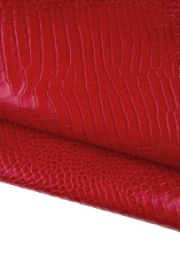 Red CROCODILE embossed...