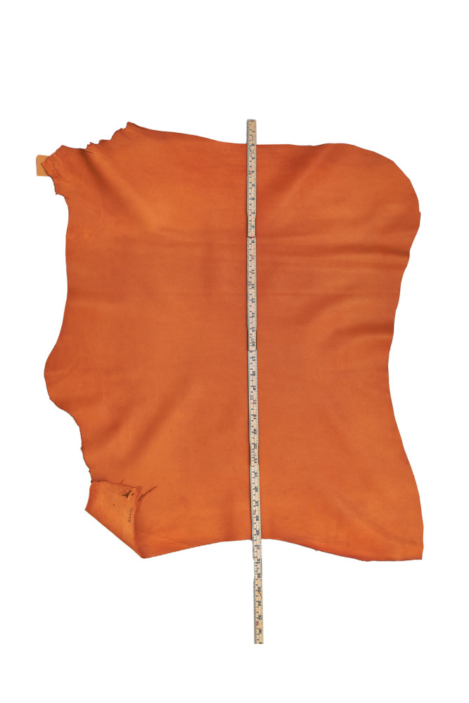 Orange SOFT leather skin, silky...