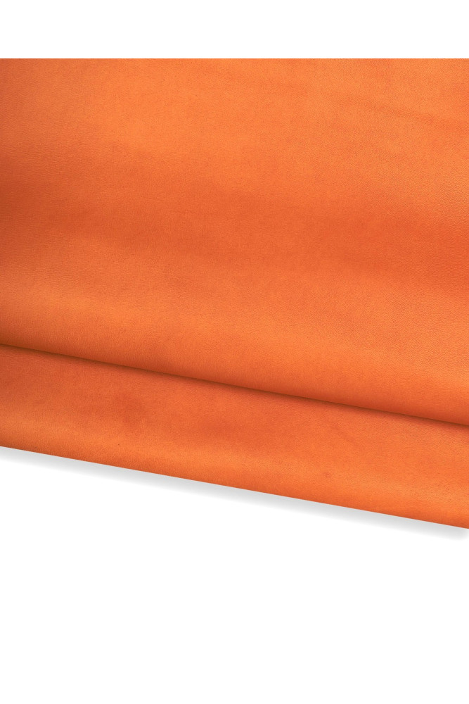 Orange SOFT leather skin, silky...