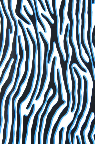 Pelle stampa ZEBRA blu nero su base bianca, pellame nappa morbida disegno animalier ideale per hobbisti