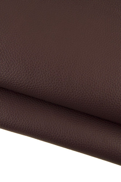 Pelle marrone con GRANA dollaro, vitello sportivo semi lucido stampato, pellame morbido 1.3 - 1.4 mm