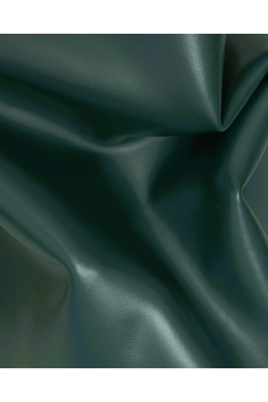 Dark green SMOOTH leather hide, solid color glossy cowhide, genuine italian calfskin, 1.3 - 1.5 mm