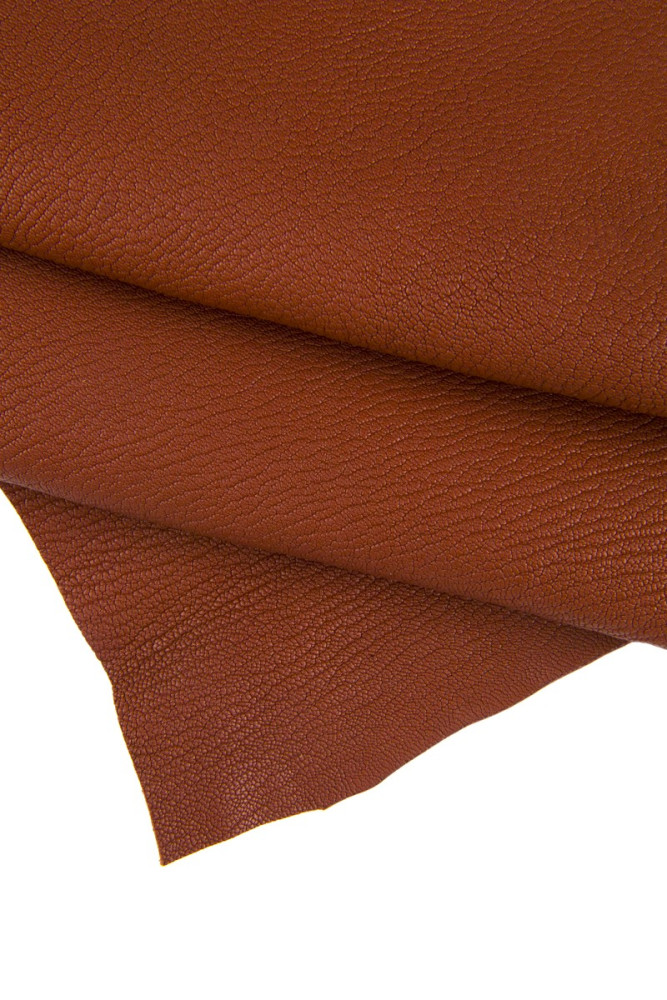 Reddish brown GOATSKIN, brick red...