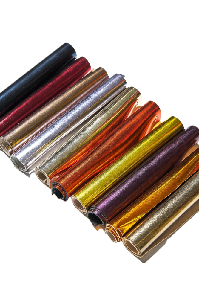 10 Ritagli di pelle laminata...