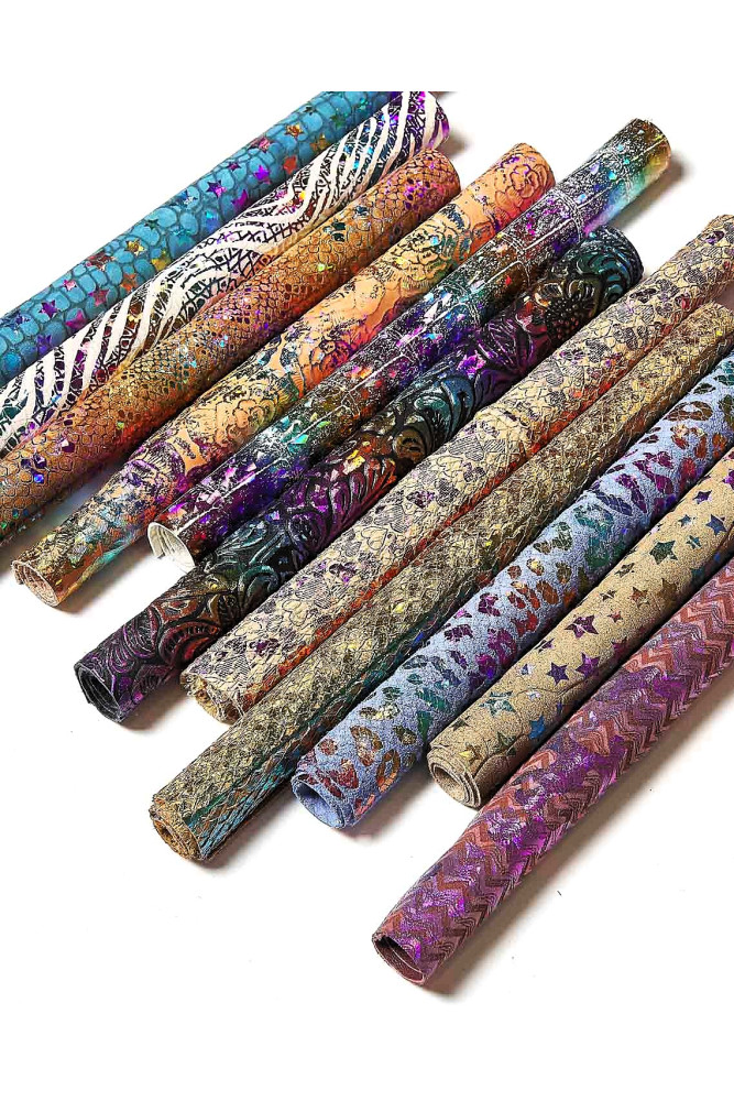 10 Ritagli di pelle stampa...