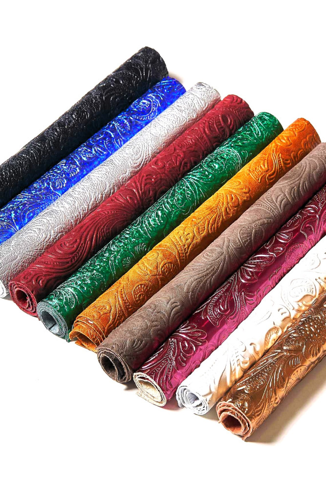 CHARRO embossed leather scraps in...