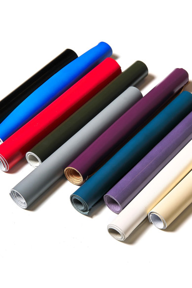 BRUSHED Leather Scraps in Assorted Colors - 10 random Smooth Solid Tones leather pieces 10x8" / 25x20 cm