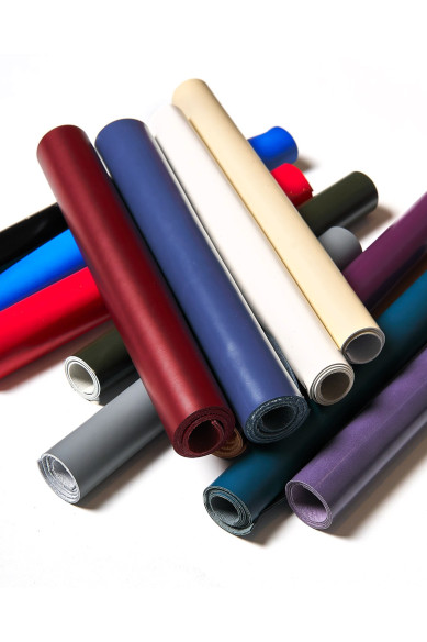 BRUSHED Leather Scraps in Assorted Colors - 10 random Smooth Solid Tones leather pieces 10x8" / 25x20 cm